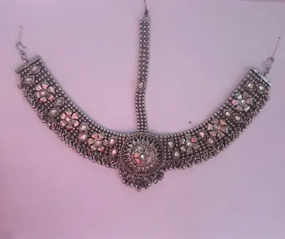Antique Design Silver Plated Nagina Matha Patti thumbnail 6