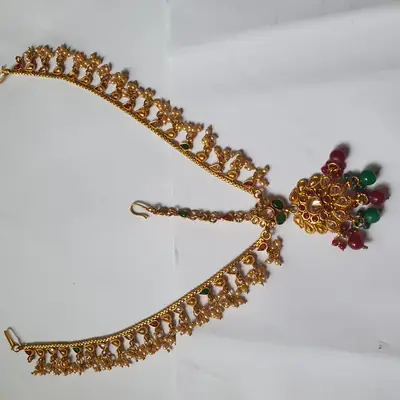 Noratan Design Gold Plated Kundan Matha Patti