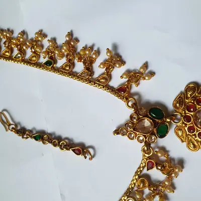 Noratan Design Gold Plated Kundan Matha Patti thumbnail 7