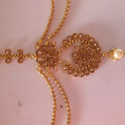 Noratan Design Gold Plated Kundan Matha Patti thumbnail 2