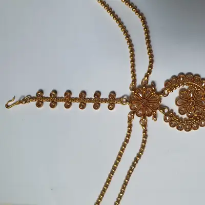 Noratan Design Gold Plated Kundan Matha Patti thumbnail 6