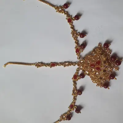 Rajasthani Design Gold Plated Kundan Matha Patti
