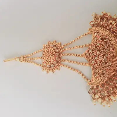 Noratan Design Gold Plated Kundan Jhumar thumbnail 4