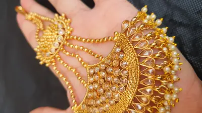 Noratan Design Gold Plated Kundan Jhumar thumbnail 7