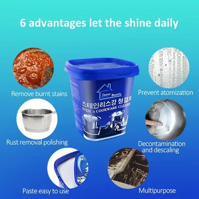 Premium Cookware Cleaning Paste 200g – Rust Remover, Burnt Stain Cleaner & Metal Polish thumbnail 4