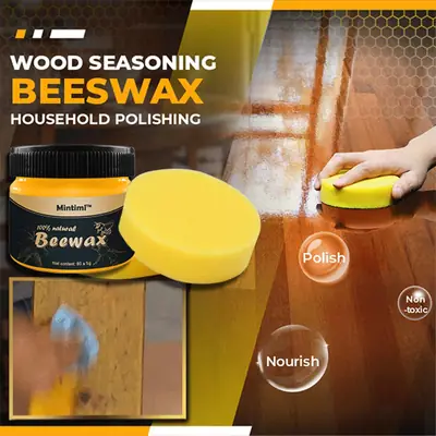 Beewax Furniture Polish – Natural Wood Polish & Shine Wax for Wooden Furniture, Cabinets & Tables
