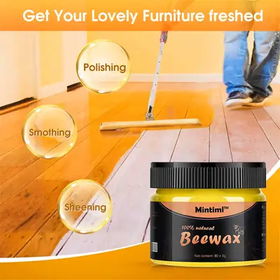 Beewax Furniture Polish – Natural Wood Polish & Shine Wax for Wooden Furniture, Cabinets & Tables thumbnail 2