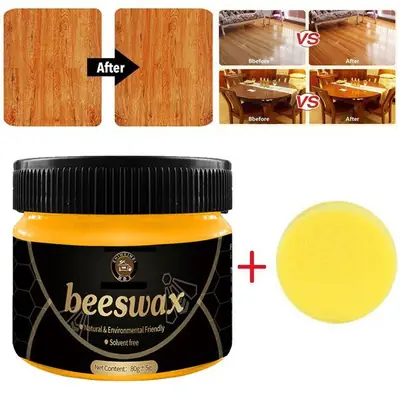 Beewax Furniture Polish – Natural Wood Polish & Shine Wax for Wooden Furniture, Cabinets & Tables thumbnail 3