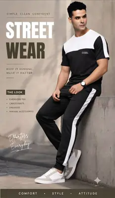 2 Pcs Men's Dri Fit Printed Track Suit