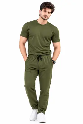 2 Pcs Men's Dri Fit Plain Track Suit