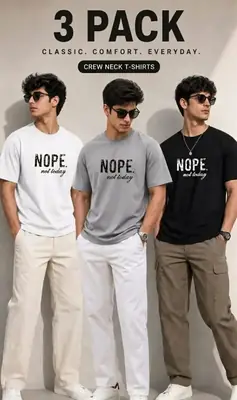 3 Pcs Men's Dri Fit Printed Shirt