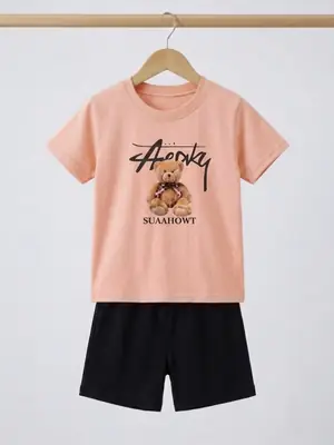 2 Pcs Girl's Cotton Printed Tracksuit thumbnail 3
