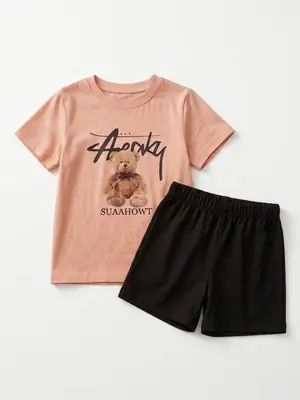 2 Pcs Girl's Cotton Printed Tracksuit thumbnail 4