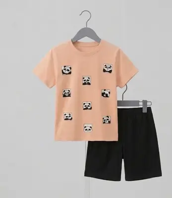 2 Pcs Girl's Cotton Printed Tracksuit thumbnail 3