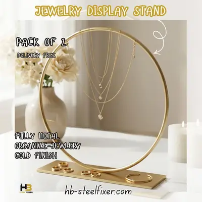 6 Inch Round Earring Stand, Jewelry Stand Decorative Ornaments Necklace Display Stand
