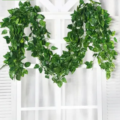 Pack of 6 - Artificial Money Plant Leaf Bail 7 Feet Long Garland For Home, Office, Room Decoration thumbnail 2