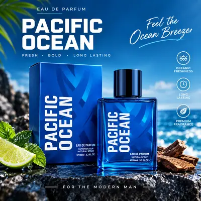 Pacific ocean premium long lasting perfume for men's 100ml
