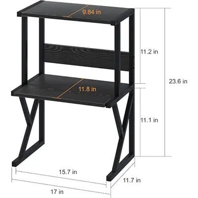 3 Tier Printer Stand | Desktop Storage Rack | Wooden Printer Table | Office Organizer Shelf | Computer Desk Storage Rack | Home & Office Furniture thumbnail 5