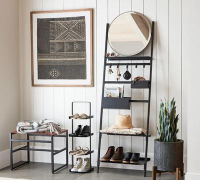 Black 4-Layer Shoe Rack Stand for Home Entryway