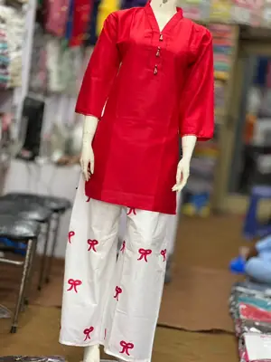 3 Pcs Women's Stitched Cotton Lawn Embroidered Suit thumbnail 2