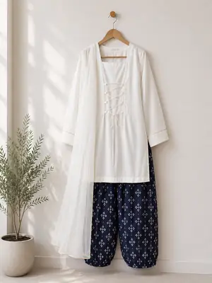 3 Pcs Women's Stitched Cotton Lawn Printed Suit