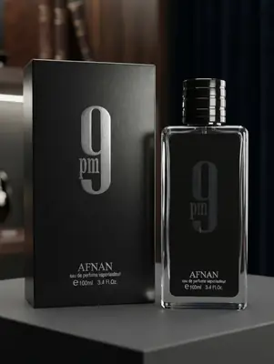 Afnan 9 PM Black (Eau de Parfum) for Men – 100ml | Long-Lasting Amber Vanilla Fragrance