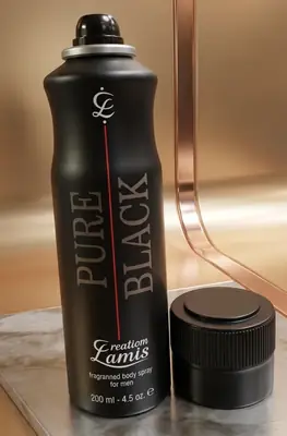 Creation Lamis Pure Black Fragranced Body Spray for Men – 200ml
