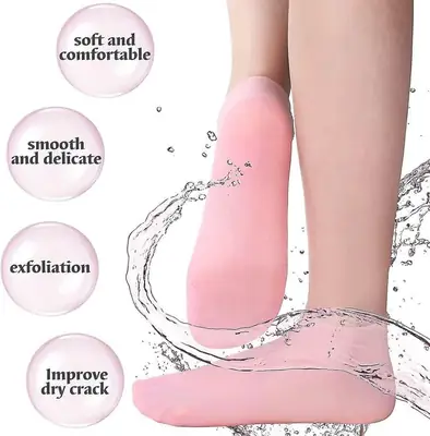 Moisturizing Silicone Gel Spa Socks for Soft Feet and Dry Crack Repair