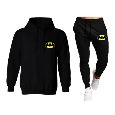 2 Pcs Men's Fleece Printed Hoodie Track Suit