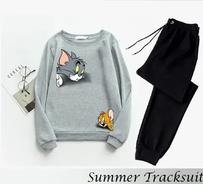 2 Pcs Men's Fleece Printed Sweatshirt Track Suit