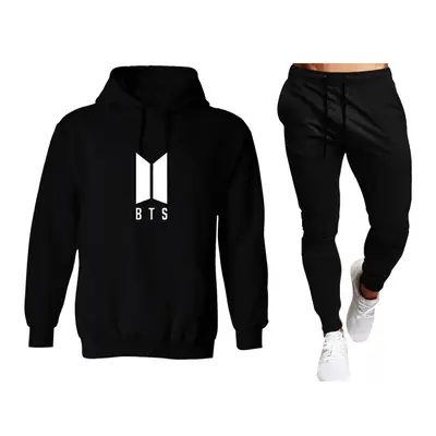 2 Pcs Women's Stitched Fleece Printed Hoodie Tracksuit