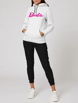 2 Pcs Women's Stitched Fleece Printed Hoodie Tracksuit