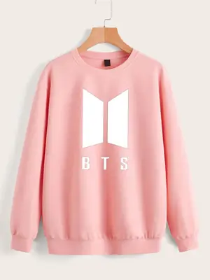 1 Pc Women's Stitched Fleece Printed Sweat Shirt