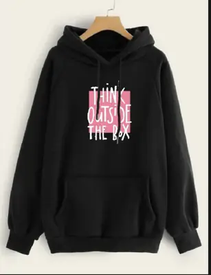 1 Pc Women's Stitched Fleece Printed Pullover Hoodie