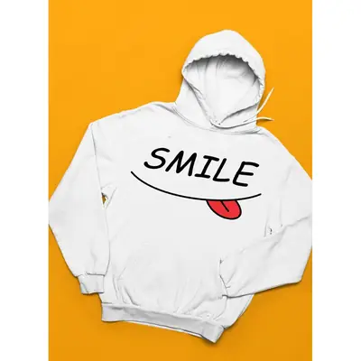 1 Pc Women's Stitched Fleece Printed Pullover Hoodie