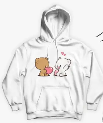 1 Pc Women's Stitched Fleece Printed Pullover Hoodie