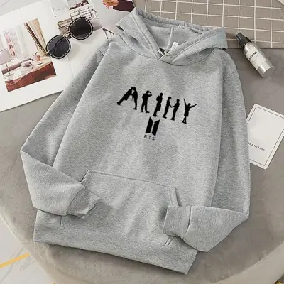 1 Pc Women's Stitched Fleece Printed Pullover Hoodie