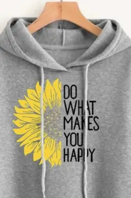 1 Pc Women's Stitched Fleece Printed Pullover Hoodie