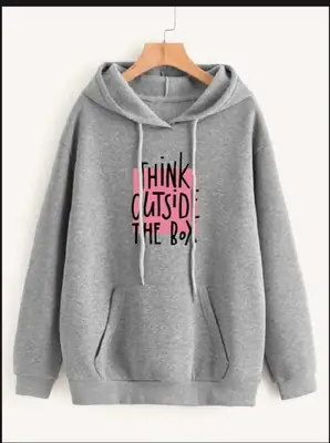 1 Pc Women's Stitched Fleece Printed Pullover Hoodie