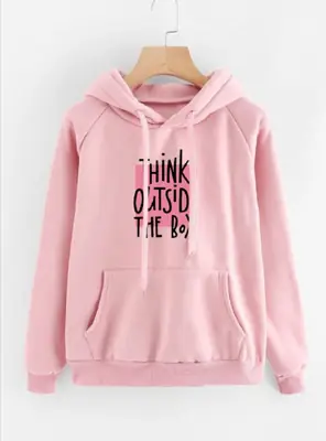 1 Pc Women's Stitched Fleece Printed Pullover Hoodie