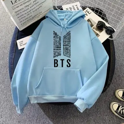 1 Pc Women's Stitched Fleece Printed Pullover Hoodie