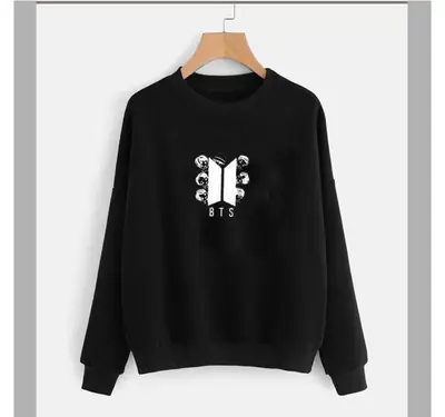 1 Pc Women's Stitched Fleece Printed Sweat Shirt