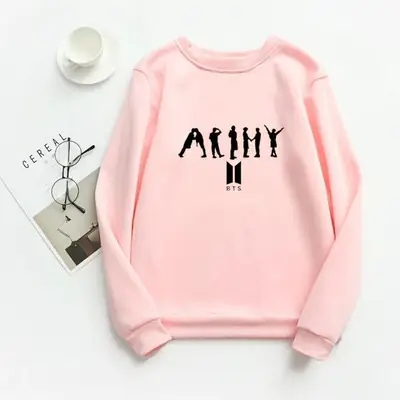 1 Pc Women's Stitched Fleece Printed Sweat Shirt