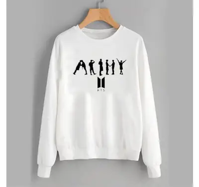 1 Pc Women's Stitched Fleece Printed Sweat Shirt