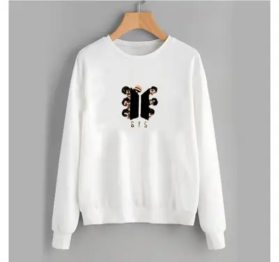 1 Pc Women's Stitched Fleece Printed Sweat Shirt