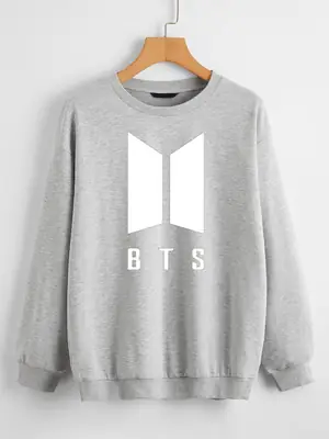 1 Pc Women's Stitched Fleece Printed Sweat Shirt