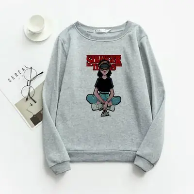 1 Pc Women's Stitched Fleece Printed Sweat Shirt