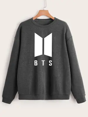 1 Pc Women's Stitched Fleece Printed Sweat Shirt