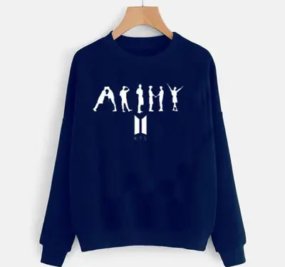 1 Pc Women's Stitched Fleece Printed Sweat Shirt