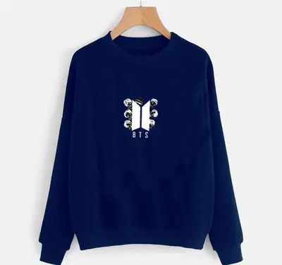 1 Pc Women's Stitched Fleece Printed Sweat Shirt